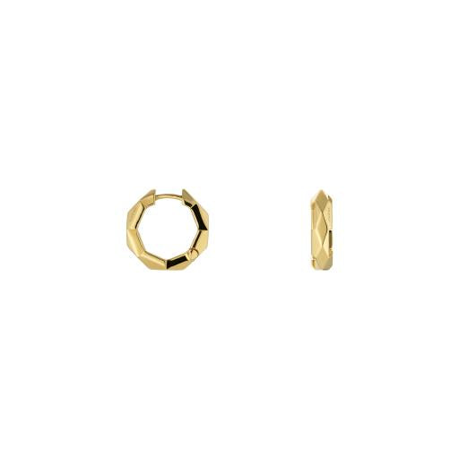 18KY LINK TO LOVE HOOP EARRS