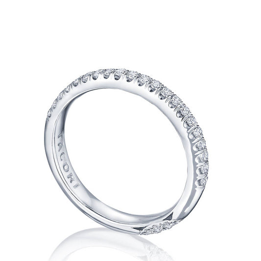 PLAT FRENCH PAVE DIA BAND .31TWT