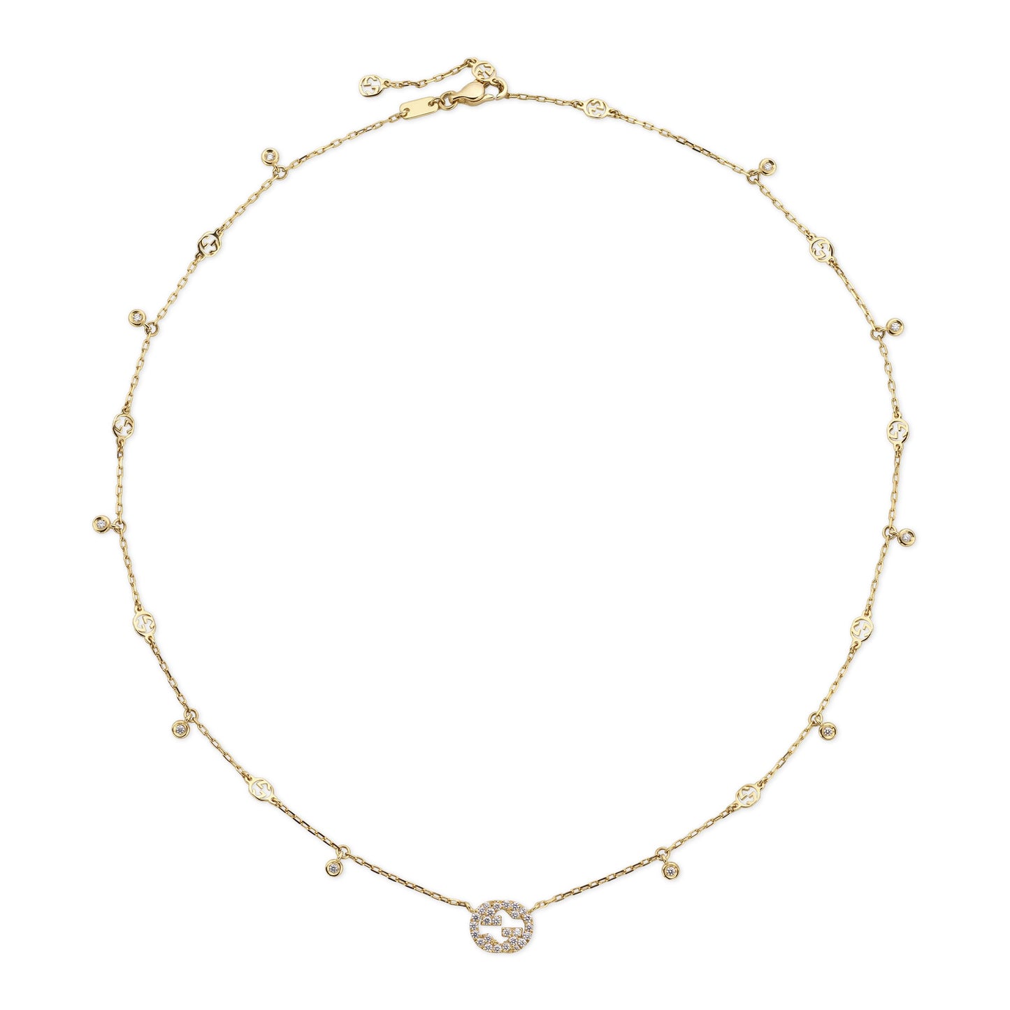 18KY INTERLOCKING G NECKLACE