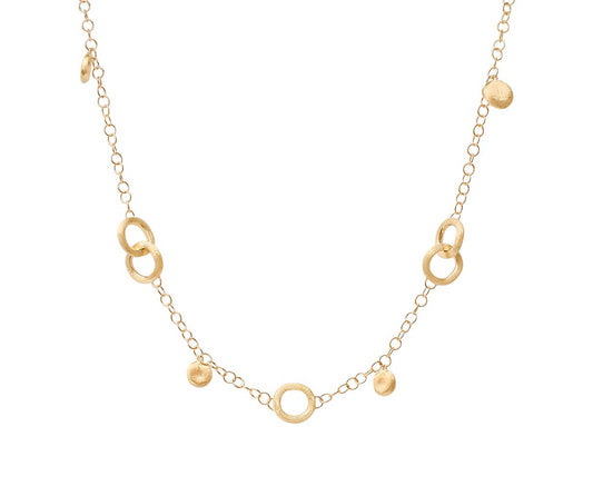 18KY JAIPUR GOLD DANGLE NECKLACE