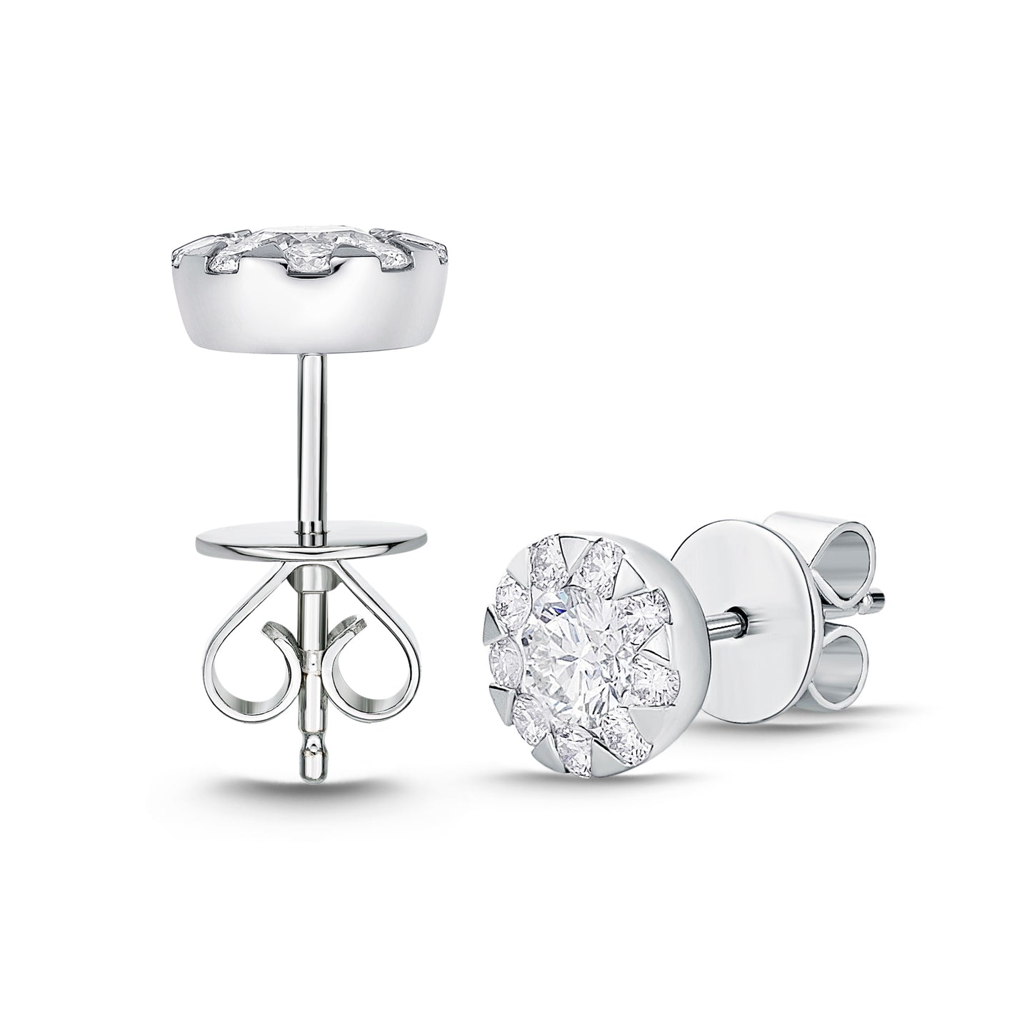 18KW DIAMOND STUDS EARRINGS