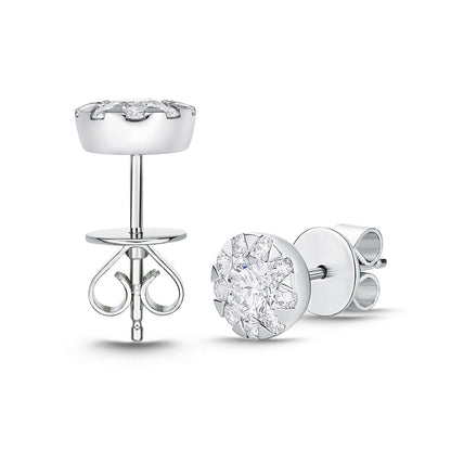 18KW DIAMOND STUDS EARRINGS