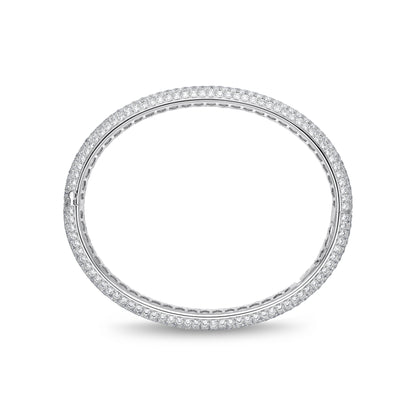 18KW 5ROW PIROUETTE PAVE DIA 11.20TW BANGLE