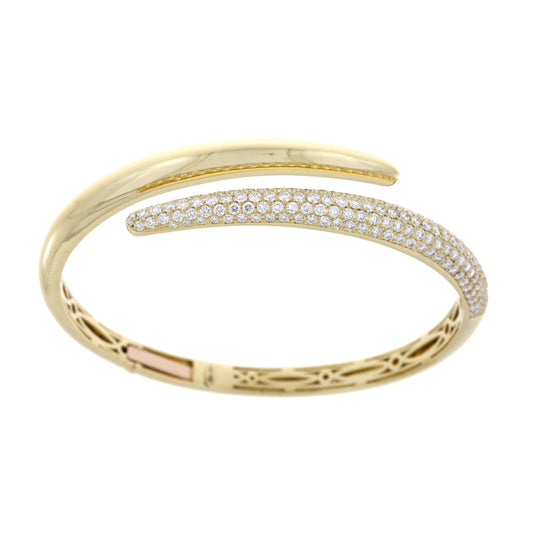 18KY BYPASS DIAMOND BANGLE