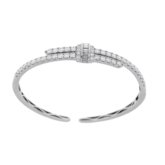 18KW DIAMOND FASHION CUFF BRACELET