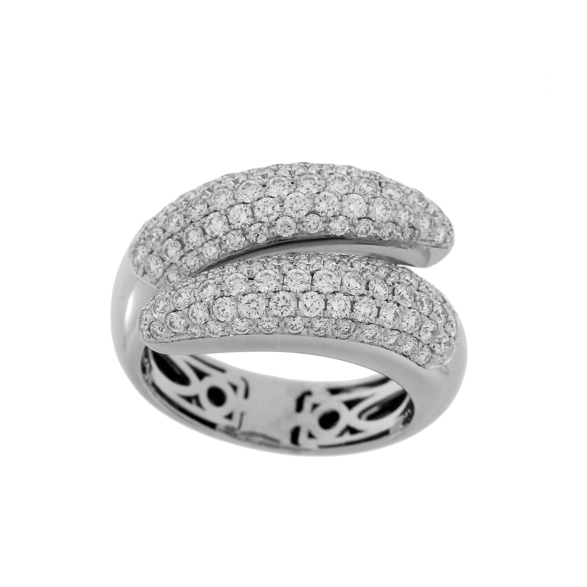 18KW DIAMOND BYPASS RING