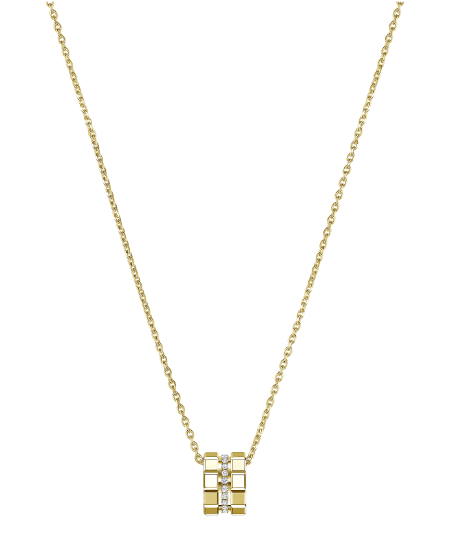 18KY PETITE DIAMOND ICE CUBE PENDANT