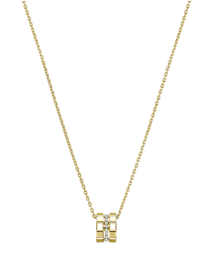18KY PETITE DIAMOND ICE CUBE PENDANT