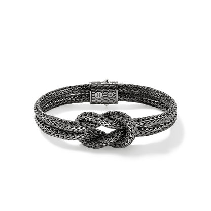 DARK SILVER 5MM LOVE KNOT BRACELET