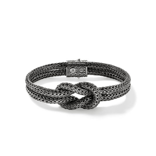 DARK SILVER 5MM LOVE KNOT BRACELET