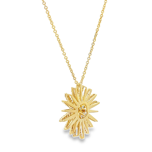 18KY DIAMOND STARBURST NECKLACE