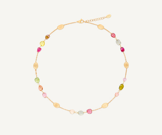 18KY LUNARIA TOURMALINE NECKLACE