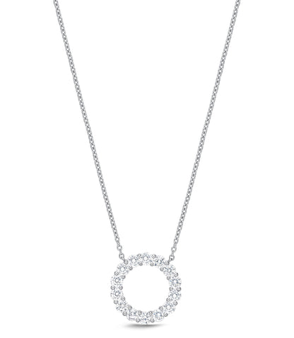 18KW DIAMOND CIRCLE PENDANT ON CHAIN