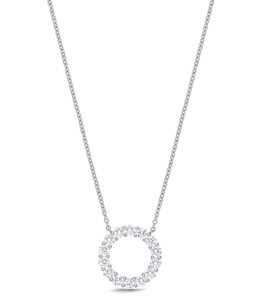18KW DIAMOND CIRCLE PENDANT ON CHAIN
