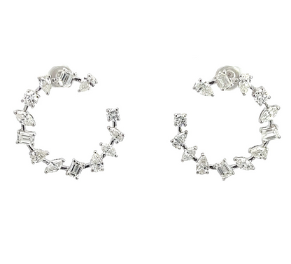 18KW DIA 3.42CT EARRING