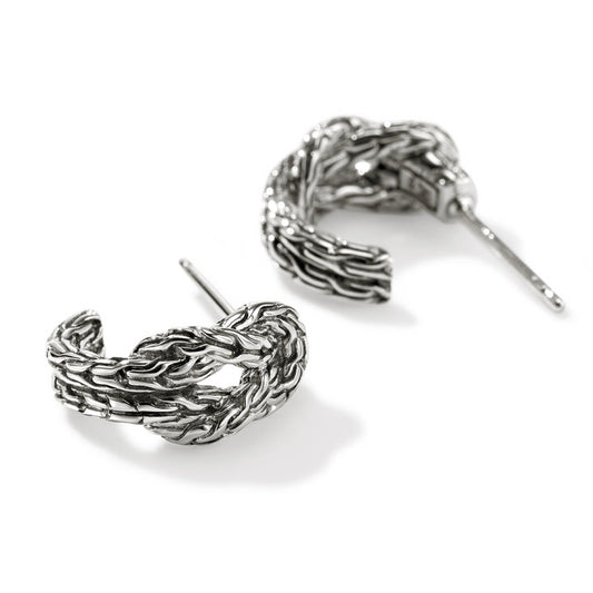 SS LOVE KNOT HOOP EARR