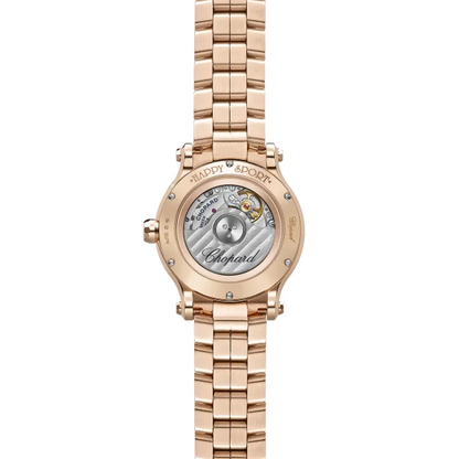 33MM 18KR HAPPY SPORT ROSE GOLD TONE DIAL