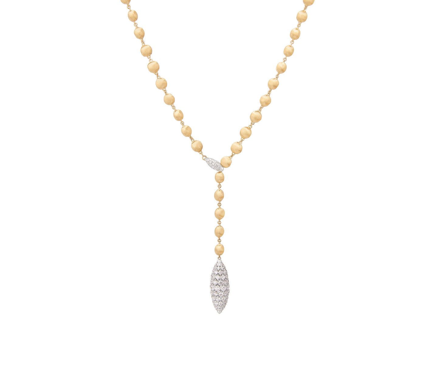 18KY AFRICA ALTA DIAMOND LARIAT NECKLACE