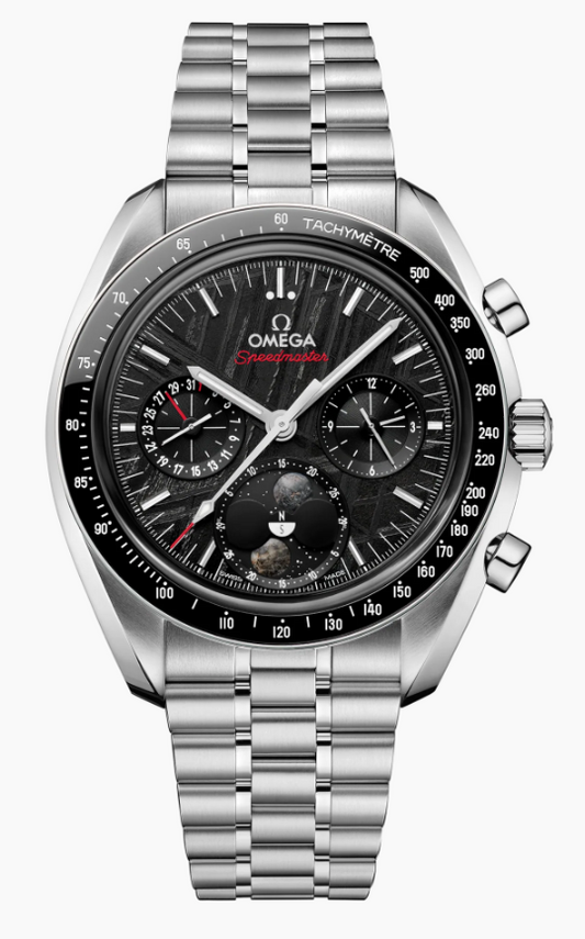 43MM SS SPEEDMASTER MOONPHASE METEORITE DIAL