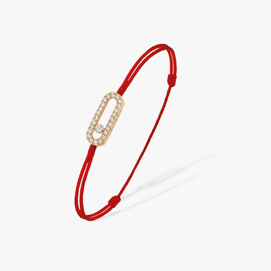 18KR MOVE UNO PAVE CORD BRACELET
