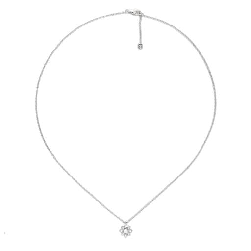 18KW GUCCI FLORA SMALL DIAMOND FLOWER NECKLACE