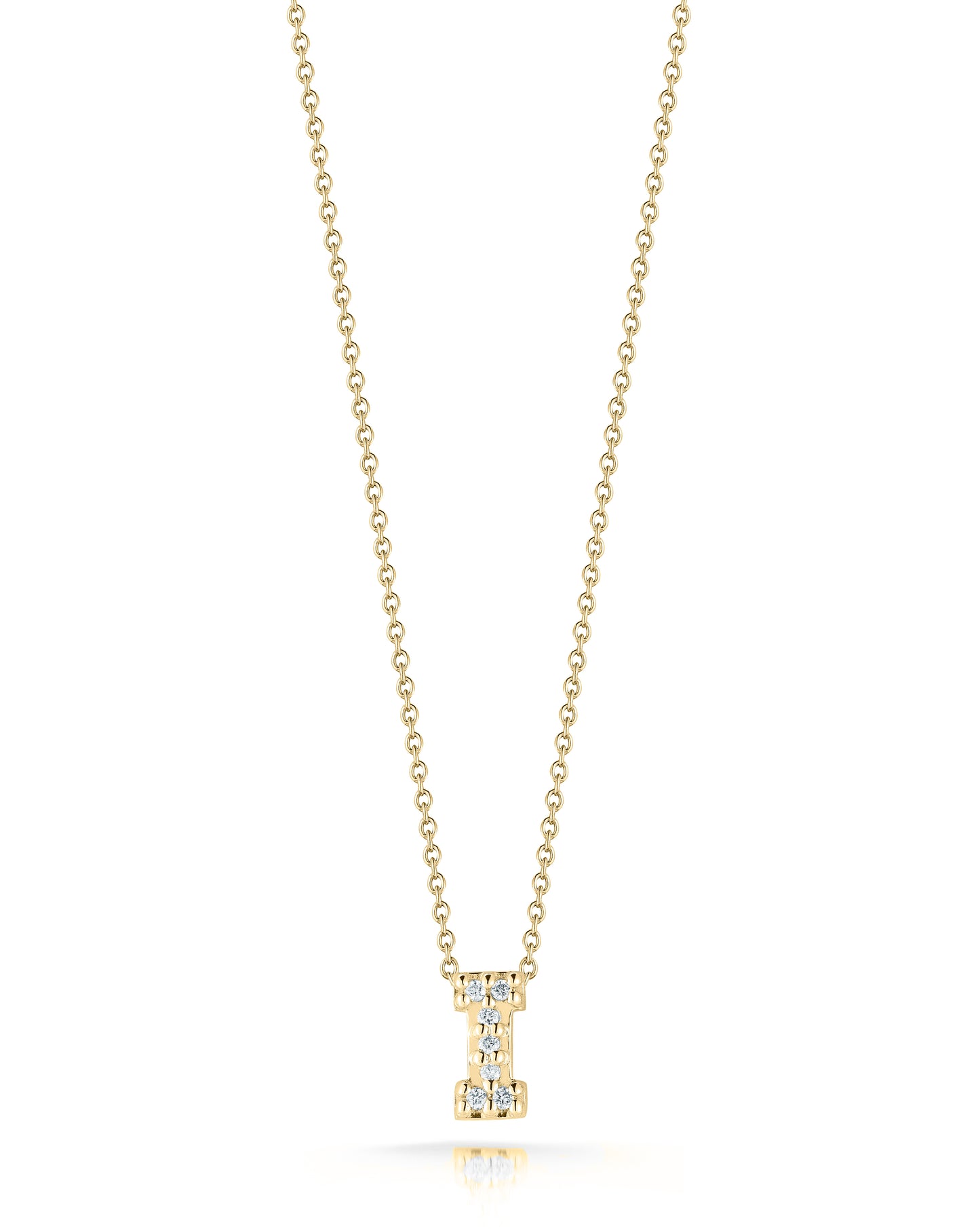 18KY TINY TREASURES DIAMOND LOVE LETTER NECKLACE