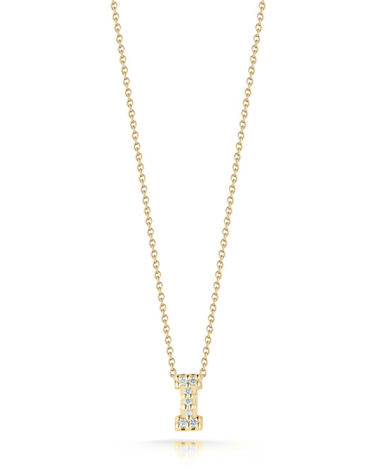 18KY TINY TREASURES DIAMOND LOVE LETTER NECKLACE