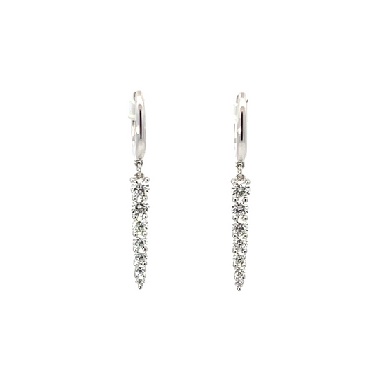 18KW DIAMOND IDENTITY DROP EARRINGS