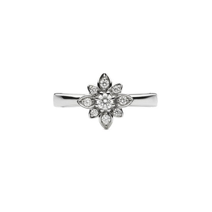 18KW GUCCI FLORA DIAMOND FLOWER RING