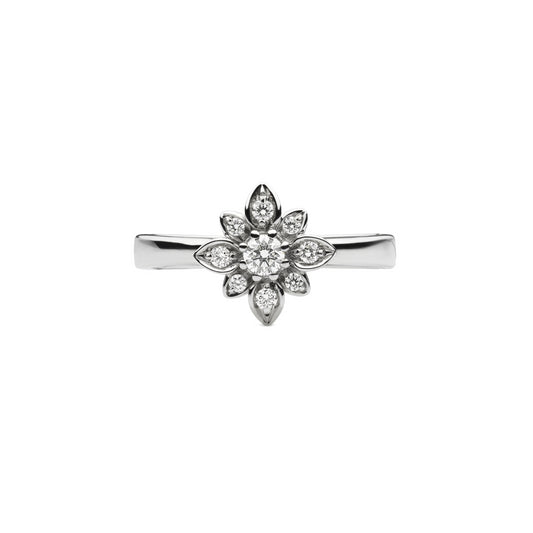 18KW GUCCI FLORA DIAMOND FLOWER RING