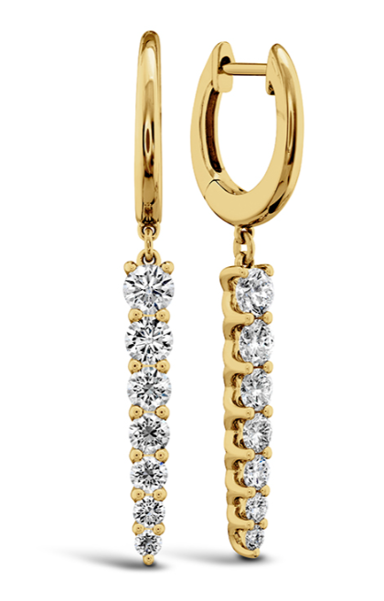 18KY DIAMOND DROP EARRINGS