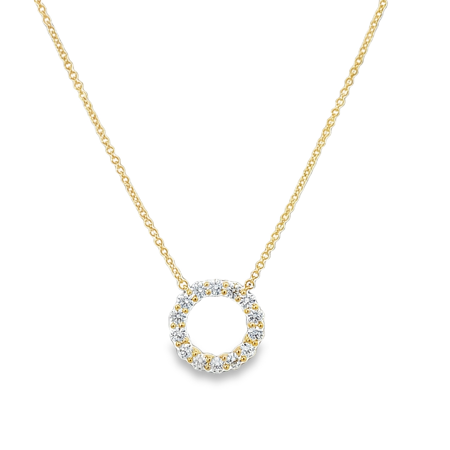 18KY DIAMOND CIRCLE NECKLACE