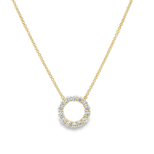 18KY DIAMOND CIRCLE NECKLACE