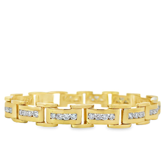18KY MENS DIAMOND FASHION BRACELET