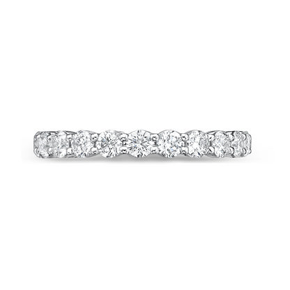 PLATINUM PETITE PRONG DIAMOND BAND