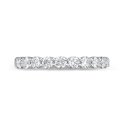 PLATINUM PETITE PRONG DIAMOND BAND