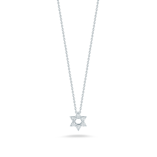 18KW TINY TREASURES DIAMOND STAR OF DAVID ON CHAIN