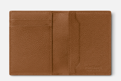 SOFT GRAIN CARD HOLDER 4CC CARAMEL