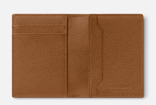 SOFT GRAIN CARD HOLDER 4CC CARAMEL