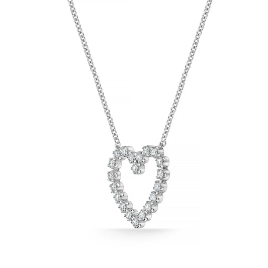 18KW DIAMOND ESSENTIALS HEART SHAPED PENDANT
