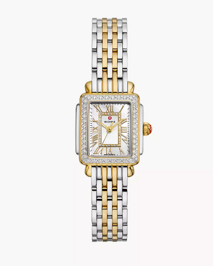 24MM 18KY PLATED GOLD/SS  DECO MINI MADISON DIAMOND BEZEL