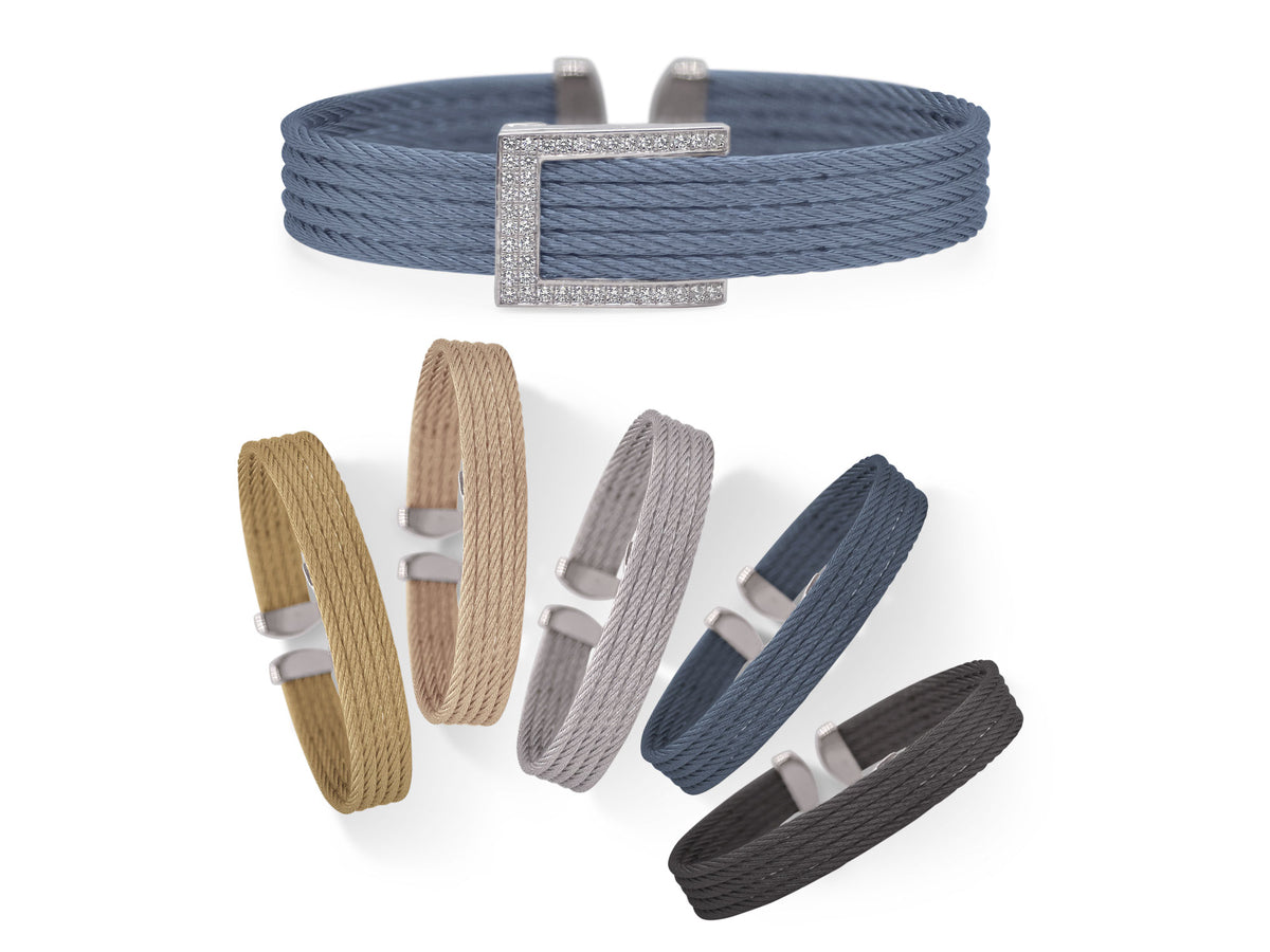 6 CABLE CUFF W/ATTACHABLE DIA BUCKLE