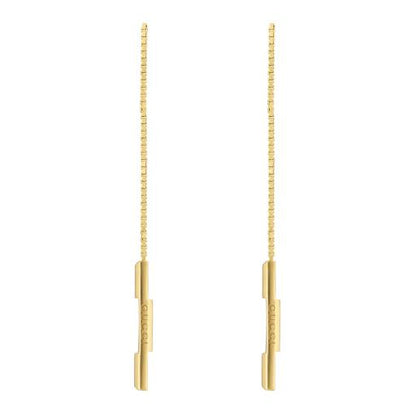 18KY LINK TO LOVE THREADER EARRINGS