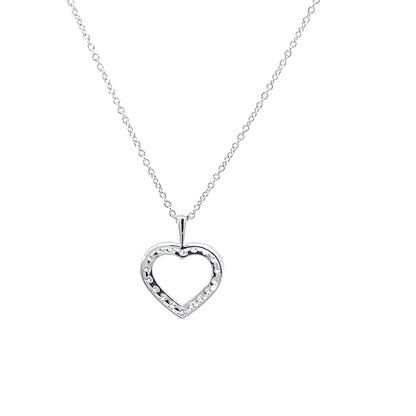 18WG DIAMOND HEART PENDANT ON CHAIN