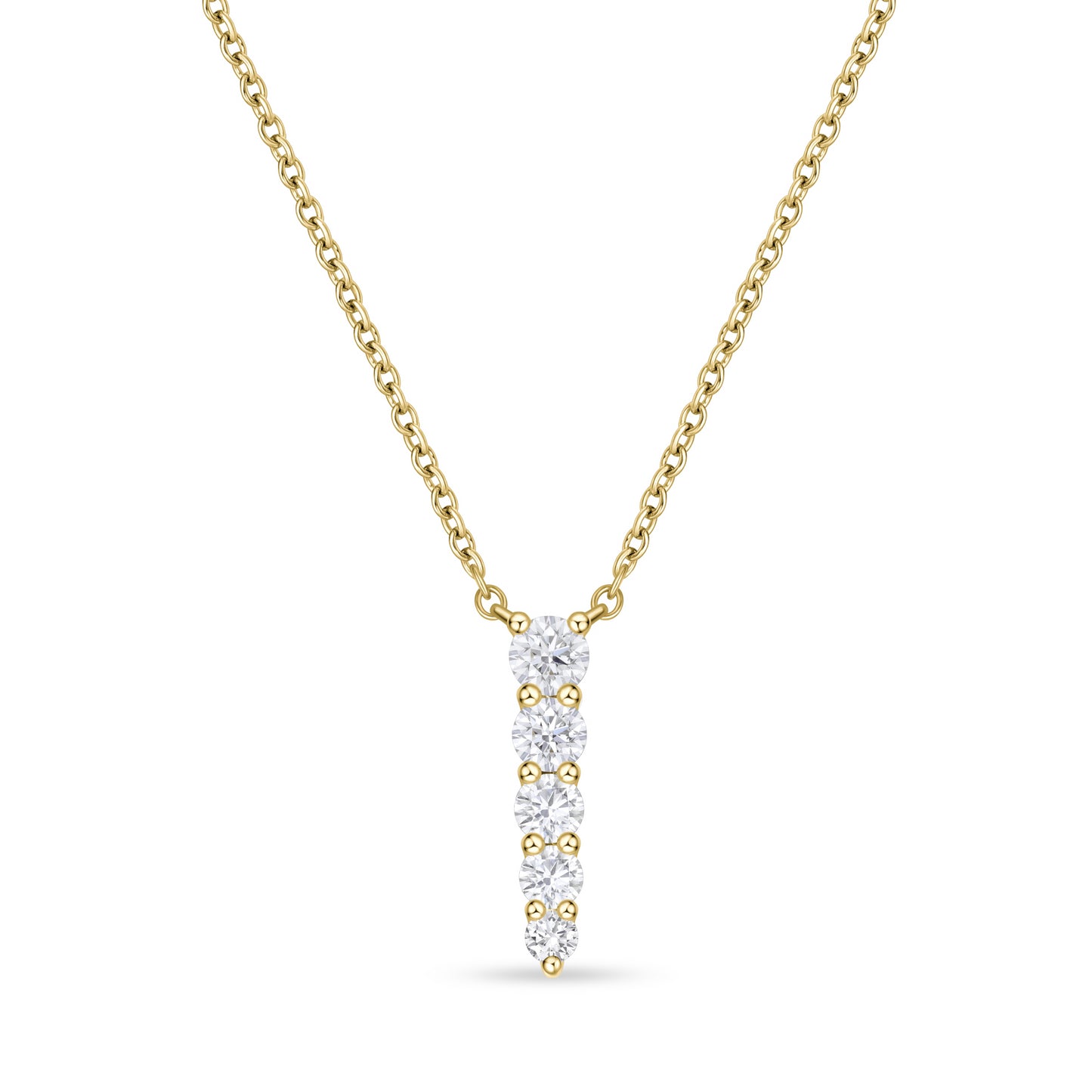 18KY DIAMOND IDENTITY PENDANT