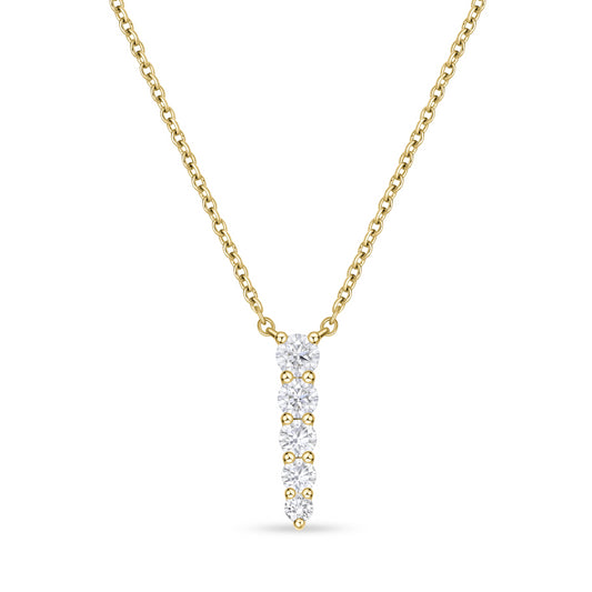 18KY DIAMOND IDENTITY PENDANT
