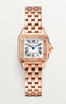 18KR PANTHERE DE CARTIER SMALL MODEL DIAMOND BEZEL