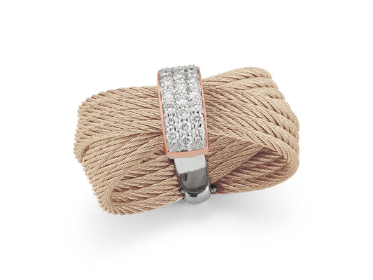 CHAMP CABLE CRISS-CROSS  RING W/DIAS