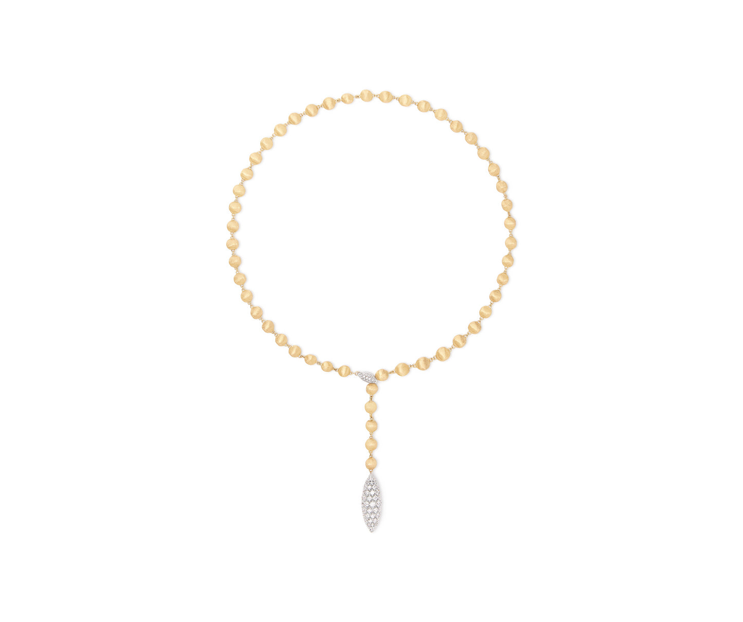 18KY AFRICA ALTA DIAMOND LARIAT NECKLACE