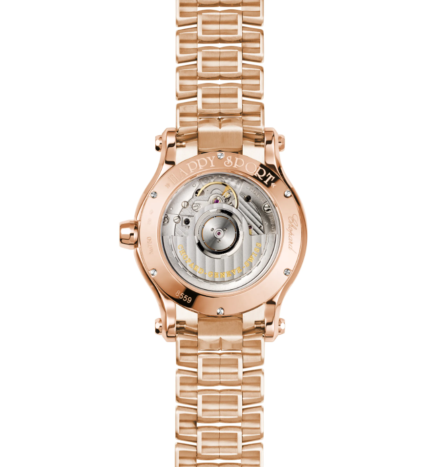 ROSE GOLD HAPPY SPORT  DIAL SI  s/n - 1848181   style - 274808-5004